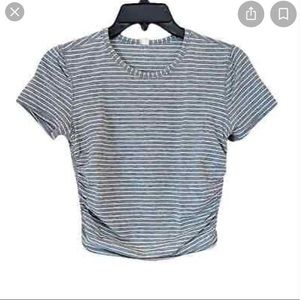 Lululemon grey striped crop top